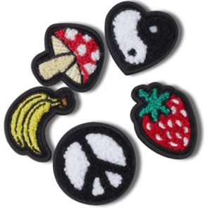 CROCS JIBBITZ PEACE & LOVE TUFTED PATCH 5 PACK