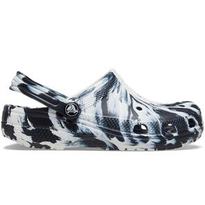 CROCS CLASSIC MARBLED CLOG KIDS - BLACK/WHITE