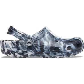 CROCS CLASSIC MARBLED CLOG - WHITE/BLACK