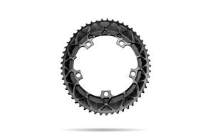 ABSOLUTE BLACK OVAL PREMIUM 130BCD 5 HOLE 2X CHAINRING BLACK