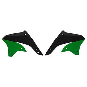 RTECH RADIATOR SHROUDS RTECH KAWASAKI KLX450R 07-16 BLACK GREEN