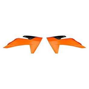 RTECH CVKTMARNR150 RTECH RADIATOR SHROUDS RTECH ORANGE BLACK KTM 50SX 24-ON
