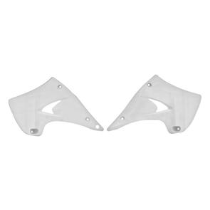 RTECH RADIATOR SHROUDS RTECH PAIR KAWASAKI KX125 KX250 03-10 WHITE