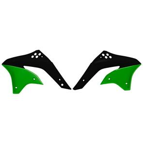 RTECH RADIATOR SHROUDS  RTECH KX450F 06-08 BLACK GREEN