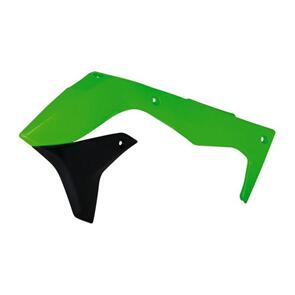 RTECH RADIATOR SHROUDS RTECH KX450F 16-18 GREEN BLACK