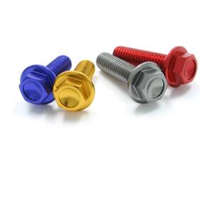 DRC D5851330 DRC ALUMINUM M6 FLANGE BOLTS 30MM GOLD 4PCS