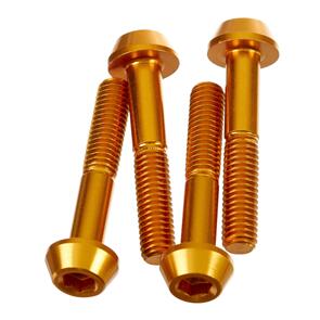 DRC D5852335 DRC ALUMINUM M6 TAPER BOLTS 35MM GOLD 4PCS