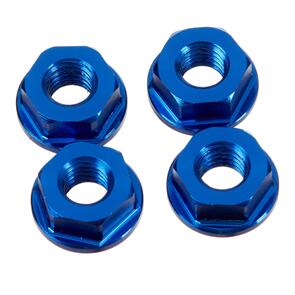 DRC D5853101 DRC ALUMINUM M6 FLANGE NUTS BLUE 4PCS