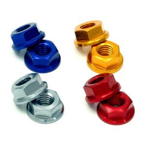 DRC D5853301 DRC ALUMINUM M6 FLANGE NUTS GOLD 4PCS