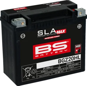 BS BATTERY BS SLA MAX BATTERY BGZ20HL (FA) (YTX20HL-BS YTX20L-BS)