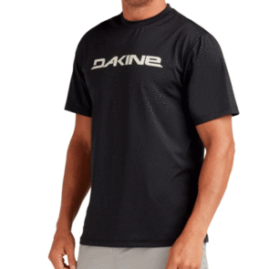DAKINE ROOTS LOOSE FIT SHORT SLEEVE RASHGUARD CREW BLACK/SURF WHT