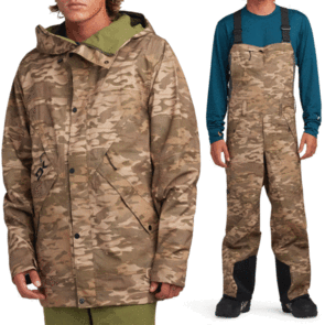 DAKINE SCOUT JACKET AND BIB PANTS VINTAGE CAMO