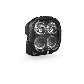 DENALI DEDNLDL4050A DL4 DRIVING LIGHT, 4-LED, ELLIPTICAL HYBRID BEAM, WHITE