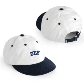 DEF CERTIFIED  CAP WHITE/NAVY