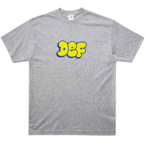 DEF THROW TEE GREY MARLE