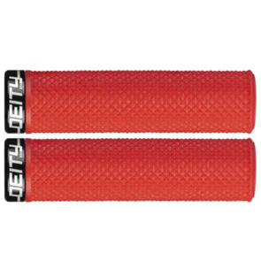 DEITY COMPONENTS - SUPRACUSH LOCK-ON GRIPS - RED / BLACK CLAMP