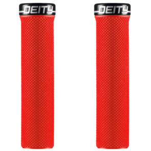 DEITY COMPONENTS - SLIMFIT LOCK-ON GRIPS - RED W/ BLACK CLAMP