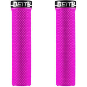 DEITY COMPONENTS - SLIMFIT LOCK-ON GRIPS - PINK W/ BLACK CLAMP