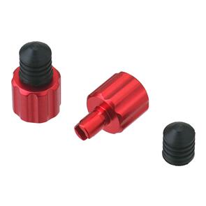 DRC AIRVALVE CAP W/VALVE WRENCH 2PCS RED