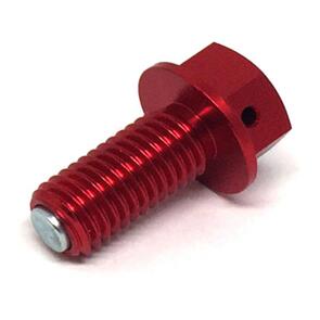 ZETA MAGNETIC DRAIN BOLT M10X22-P1.5 RED