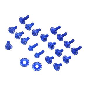 ZETA ALUMINUM BOLT SET PLASTICS YAM YZ125/250 22- 21PCS BLUE