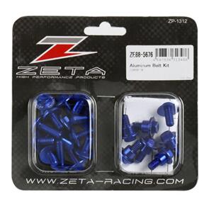 ZETA ALUMINUM BOLT SET PLASTICS YAM YZ450F '18- 21PCS BLUE