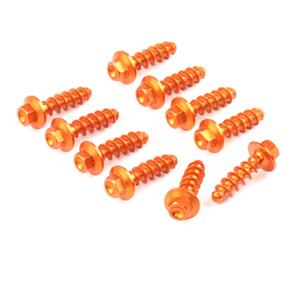 ZETA ALUMINUM BOLT SET FOR PLASTICS KTM TAPPING SCREW 10PCS