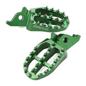 ZETA ALUMINUM FOOTPEGS KX250F/450F GREEN