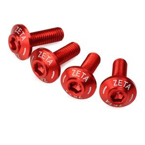 ZETA SCREEN BOLT SET RED 4PCS