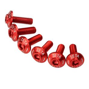 ZETA SCREEN BOLT SET RED 6PCS