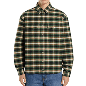 DICKIES FLANNEL SHIRT LS PINE NEEDLE GREEN