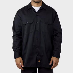 DICKIES 574 ORIGINAL FIT L/S WORK SHIRT BLACK