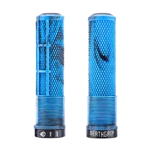 DMR BIKES DEATHGRIP2 FLANGELESS GRIPS BLUE MARBLE THIN