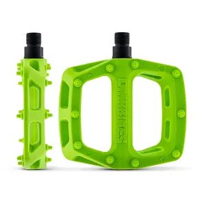 DMR V6 PLASTIC PEDALS - CRO-MO AXLE - GREEN
