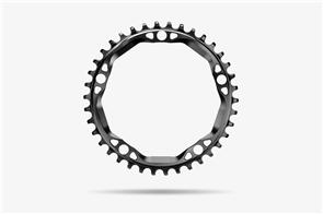 ABSOLUTE BLACK ROUND PREMIUM 130BCD 5 HOLE CX NW CHAINRING BLACK