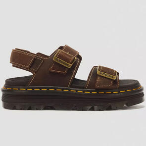 DR MARTENS ZEBZAG SANDAL DARK BROWN CRAZY HORSE