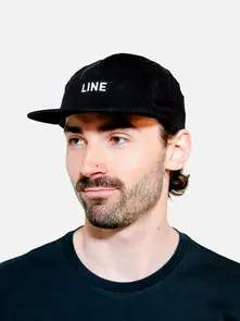 LINE CORDUROY HAT - BLACK