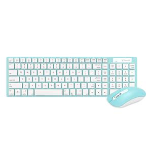 BONELK SLIM WIRELESS KEYBOARD AND MOUSE COMBO KM-322 (TEAL)