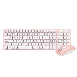 BONELK SLIM WIRELESS KEYBOARD AND MOUSE COMBO KM-322 (SALMON)
