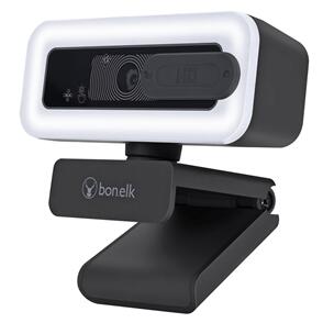 BONELK USB WEBCAM PRO LED, CLIP ON, 1080P (BLACK)
