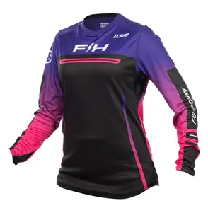 FASTHOUSE ELROD REACT WOMEN'S JERSEY ELECTRIC FUCHSIA/FH PURPLE