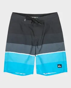 QUIKSILVER EVERYDAY PADANG BEACH YOUTH 17" BOARDSHORT BLACK STEP STRIPE
