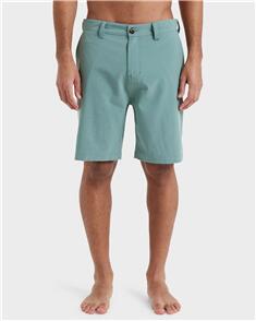QUIKSILVER MENS UNION HEATHER 19" HYBRID SHORT GRAPE LEAF HEATHER