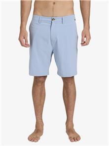 QUIKSILVER MENS UNION HEATHER AMPHIBIAN 19" HYBRID SHORT ASHLEY BLUE HEATHER