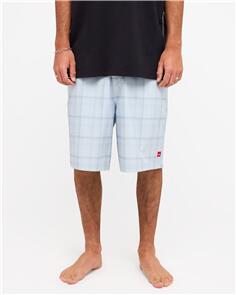 QUIKSILVER MENS YG CHECK IN AMPHIBIAN 19" HYBRID SHORT SUN JELLY