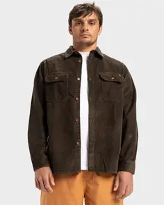 QUIKSILVER VENTURE CORD SHIRT TURKISH COFFEE