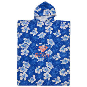 ROXY YOUTH STAY MAGICAL PRINTED HOODED TOWEL NEBULAS BLUE HIPPY HIBISCUS