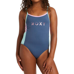 ROXY GIRLS COLORBLOCK ONE PIECE VINTAGE INDIGO
