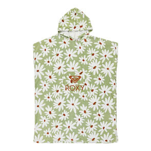 ROXY WOMENS STAY MAGICAL PRINTED PONCHO TOWEL LAUREL GREEN DREAM BIG FLORAL