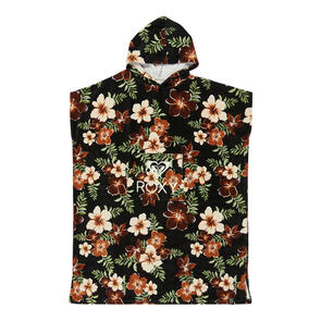 ROXY WOMENS STAY MAGICAL PRINTED PONCHO TOWEL ALMOND TROPICAL FEELS